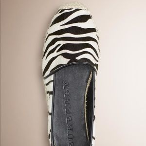 Burberry leather espadrilles in cow print
